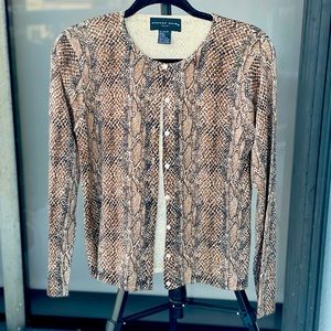 August Max Cardigan Snakeskin Print Size M